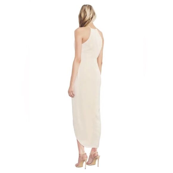 Shona Joy Core High-Neck Ruched Midi Dress Nude - Picture 2 of 8